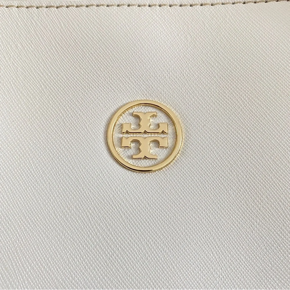 Tory Burch ivory large Saffiano leather Tote Bag